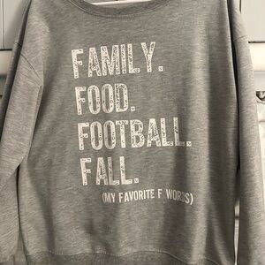 Lightweight women’s grey sweatshirt Football My Favorite F words
